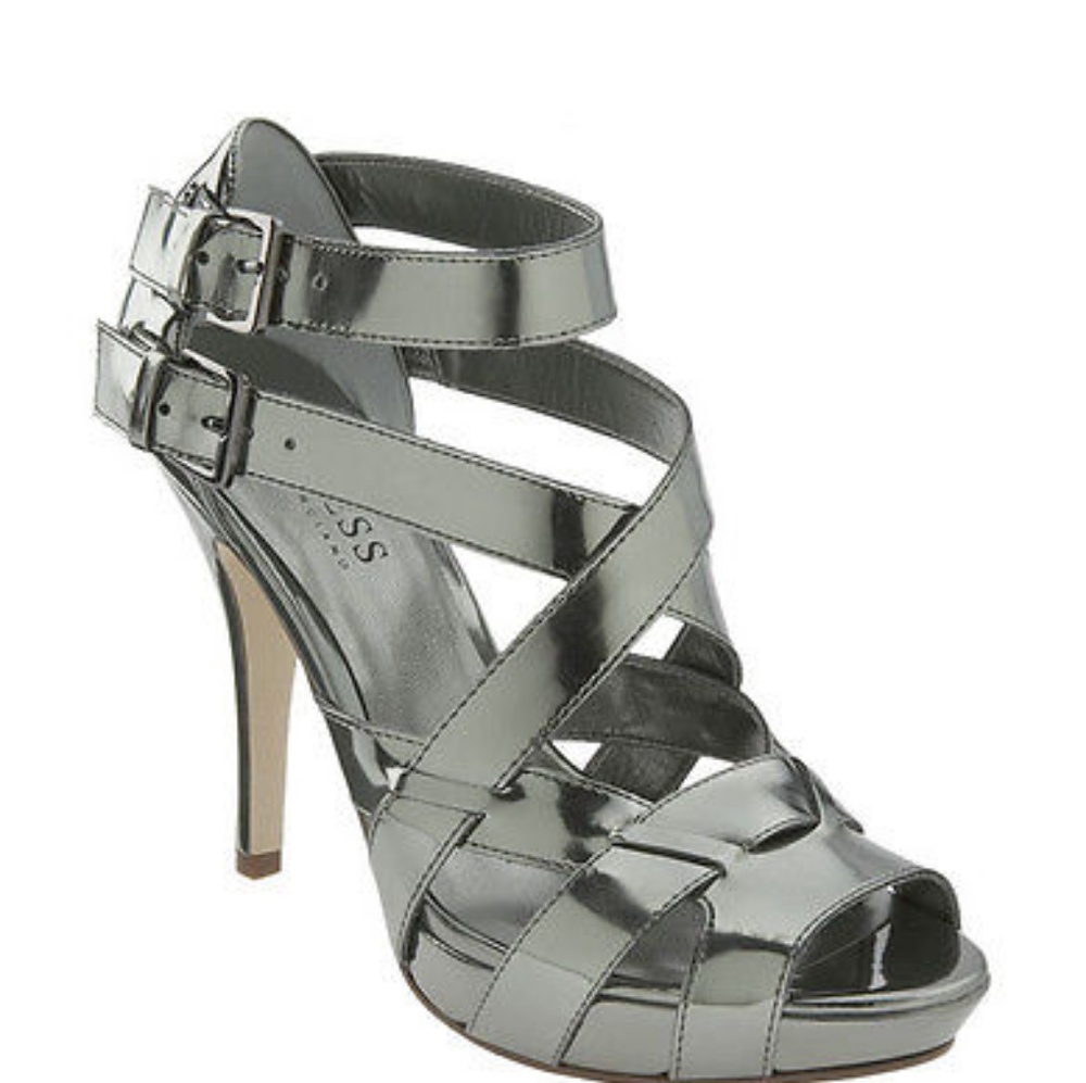 GUESS Marciano EULLIA Gladiator Metallic Heels